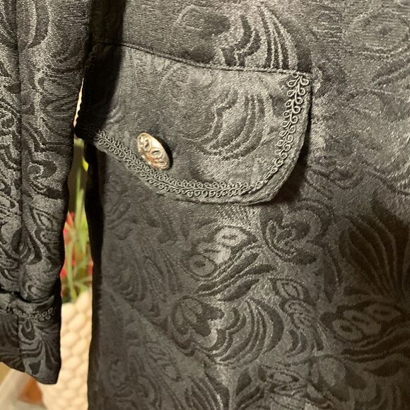 H&ZY Black lightweight dress jacket open front with inoperable button detail - Picture 9 of 11